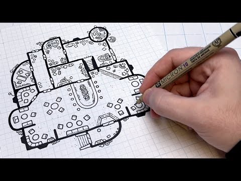 How To Draw a Sci-fi Building Map!