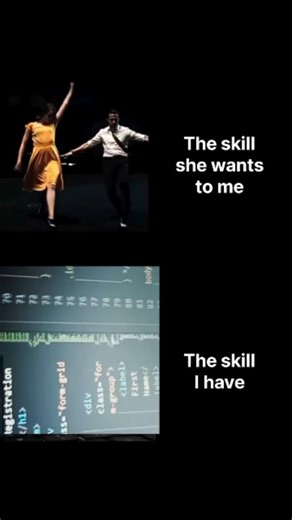 Swarup Roy on Instagram: "Will she accept my skill??🫠 . . . . #relatable #explorepage #viral #fypp #programming #codingmeme #bca"