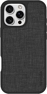 Incase ICON Case with Woolenex for iPhone 16 Pro Max - Durable, Protective, Lightweight, Water-Resistant, Scratch Resistant with Wireless Magsafe Charging - Graphite Woolenex