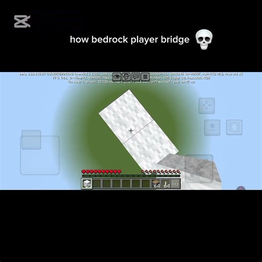 java player bridgeing vs bedrock players bridge #minecraftshorts