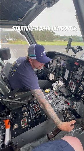 Starting the largest single engine helicopter in the world. Bell214 #pilot #australia #aviation on