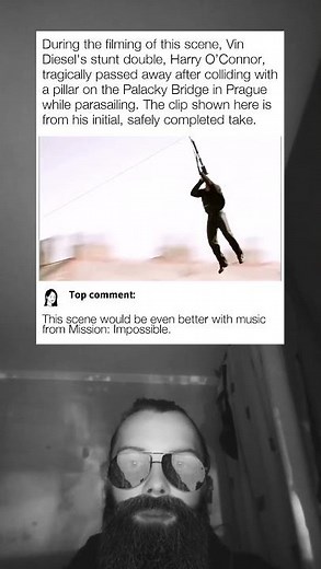 XXX 2002 Vin Diesel stunt double death during parasailing scene