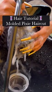 Hair Tutorial: Molded Pixie Haircut 💈 Everyone always asks me who does my hair…I DO‼️ Keep in mind I have a relaxer and this style can be absolutely drying to your scalp! 😩 Also, this is not an ad. I did an ad for @kaleidoscopehairproducts a year ago and I loved the mousse so much, I’ve been using it ever since! #HairTutorial #PixieHaircut #BlackWomenHairstyles #Hair #Explore | Kiara Bond