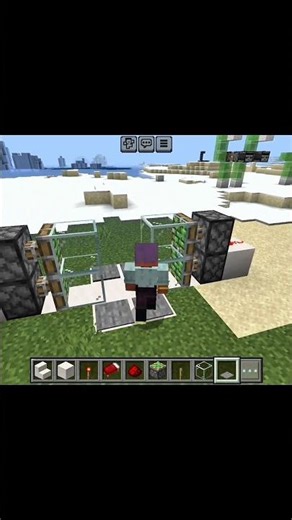 How to make an Automatic Door in Minecraft! 🚪 (Easy Redstone Tutorial) #minecraft