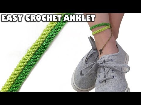 Easy Crochet Anklet/Bracelet For Absolute Beginners!