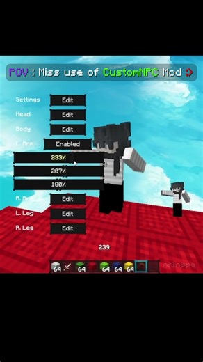 POV : Miss use of Custom-NPC Mod #shorts