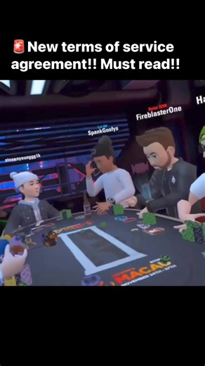 🚨New terms of service agreement!! Must read!! #reels #vr #poker #goodgriefs #trolling | GoodGriefs