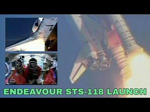 Space Shuttle Endeavour STS-118 Launch | Split Camera Views
