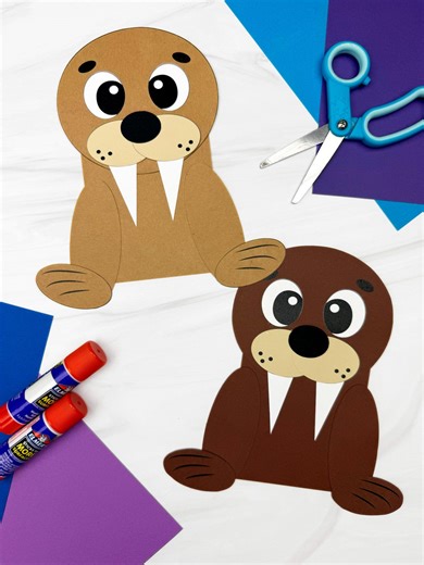 Walrus Shape Craft Template | Daycare Winter Idea | Arctic Animal Lesson Activity - Etsy UK