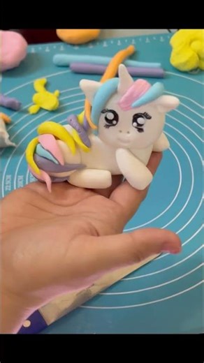 How To Make Fondant Unicorn Horn ❤️#cake #fondant #cakedecorating #cute #topper #shorts #birthday