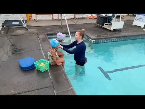 Toddler Swim Lessons: Assisted Jumps into the Pool