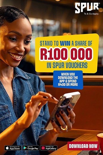 Share of R100k to Be Won | Download the Spur Family App Now!