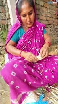 Incredible,Village women making bowls from straw mats.|| Amazing skills.