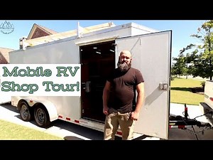 Mobile RV Shop Tour... The Inside of This Trailer Rocks!