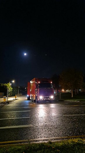 Barker's Fun Fair convoy leaving Loughborough University last night! | OB Photographs