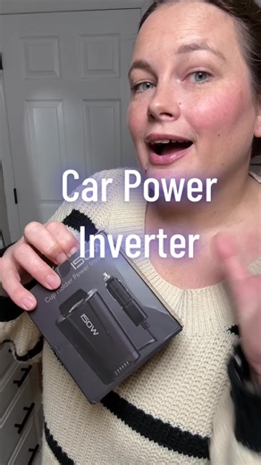Unboxing time! 🎉 I’ve wanted this Car Power Inverter forever and it did not disappoint. Fits right in the cup holder, has 2 AC outlets, fast PD USB-A charging, and keeps my laptop phone powered on every drive. The perfect road-trip everyday car essential… and honestly a great gift too! #caraccessories #phoneaccessories #techgifts #caressentials #carcharger