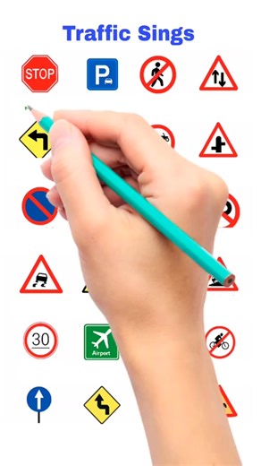 48K views · 1.9K reactions | Traffic Signs  ⛔  ☢️ #englishforkids #english #Usa #usalife #NewYork #losangeles # | Brain Mingle | Facebook