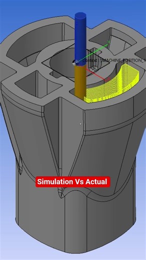 Simulation Vs Actual #cnc #cncmachine #lover #live