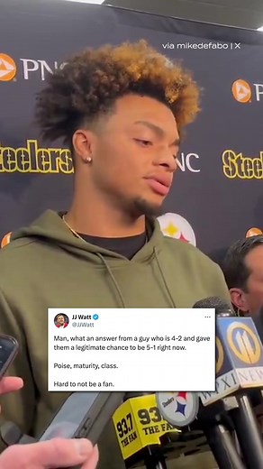 @JJ Watt was impresswd with Justin Fields’ response to potentially being benched #steelers #steelersnation #nfltiktok
