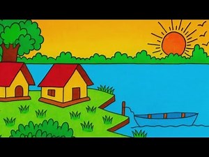 Easy tecniq scenary drowning video tutorial art step by step drawing just pencil sketch scenary