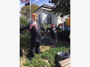 Donald Trump Scarecrow Vandalized At Keyport Library