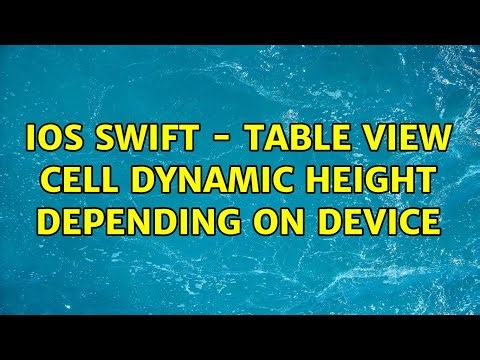 ios swift - table view cell dynamic height depending on device (4 Solutions!!)