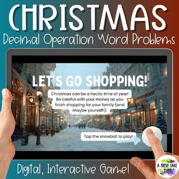 Christmas Shopping Decimal Operation Word Problems Interactive Math Activity 5th