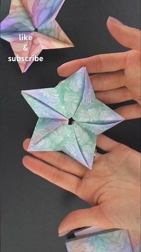 Sticky note origami star #origami #easyorigami