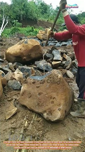 The Art of Manual Stone Breaking with Sledgehammer