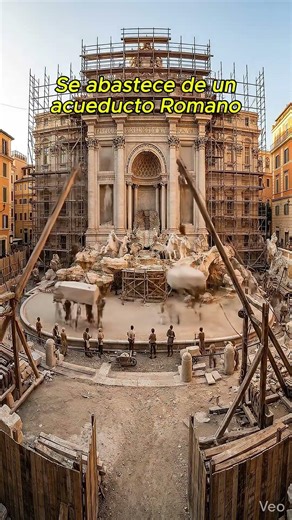 Construcción de la Fontana di Trevi #construction #historia #viajes #italia #travel #roma #timelapse