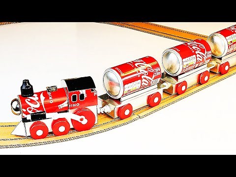 How to Make Coca Cola Tanker Train from Soda Cans | Freight Trains
