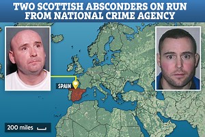 Two Scots on National Crime Agency's most wanted list of fugitives still on run