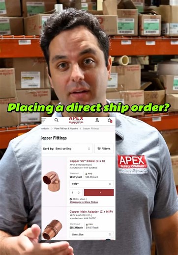 How our shipping process works at Apex Supply for online orders! Solving your plumbing supply and fixture needs not only in Texas but nationwide 🇺🇸 #ApexSupply #shippingprocess
