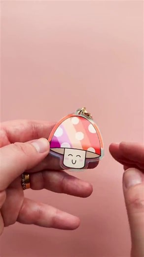 Lesbian Pride Mushroom Keychain | Kawaii Subtle Pride LGBTQIA Charm - Etsy