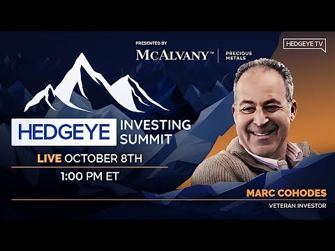 Hedgeye Investing Summit Fall 2024 | Marc Cohodes, rabblerouser/short seller