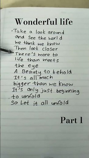 Wonderful life lyrics