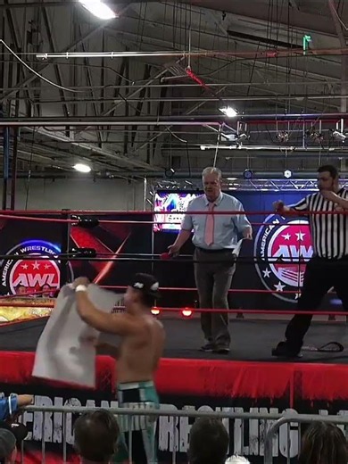 AWL Champion Don Furio Chops a Fan #aew #prowrestling #wwe #independentwrestling
