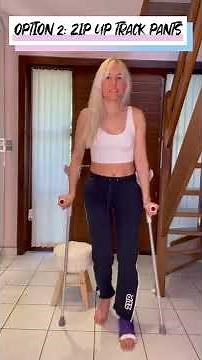 What to wear when you have a leg in a cast #leginacast #lifehacks #outfittransformation