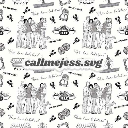 Friends Seamless Pattern – Friendship Repeat Digital Paper (PNG SVG EPS) Commercial 500 Items