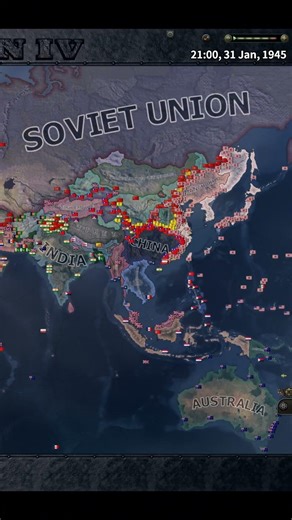 HOI4 TIMELAPSE: EXPERT AI MOD ( INSANE WAR ) #hoi4 #ww2 #heartsofiron4 #map #history #military