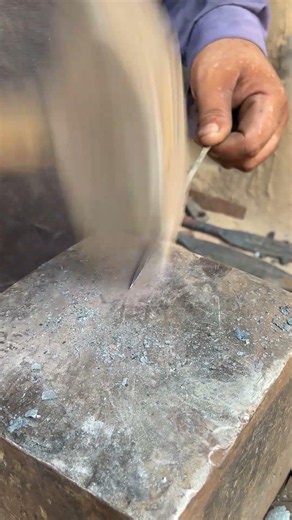 Round to Square | Forging a Sewing Awl the Traditional Way #shorts