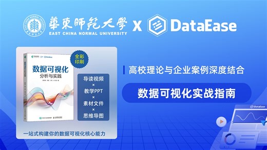 华东师大 × DataEase 联合出品！📘《数据可视化分析与实践》新书上线！