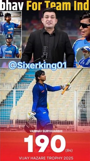 VAIBHAV SURYAVANSHI 190 runs 🔥 #vaibhavsuryavanshi #shortsfeed #ytshorts