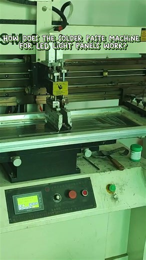 How does the solder paste machine for LED light panels work?#fyp #ledlights #ledlightingfactory #manufacturer #ledlinearlight #ledfixtures #oemfactory #ledluminaire #ledshoplights #ledbattenlight #lighting #OEMengraving #emergencylights #ledvaportight #lightingfixture #LED #leddriver