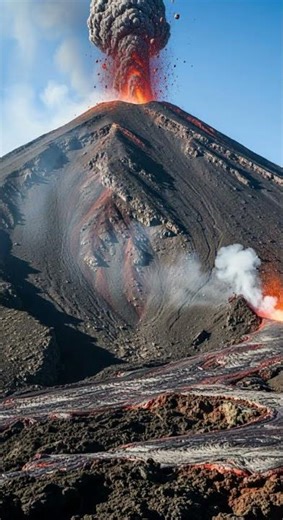 Volcano eruption caught live incredible power unleashed #volcano #eruption #nature