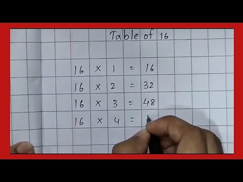Learn table of 16 for Kids | Table of 16 | Table of Sixteen | Tables for Kids