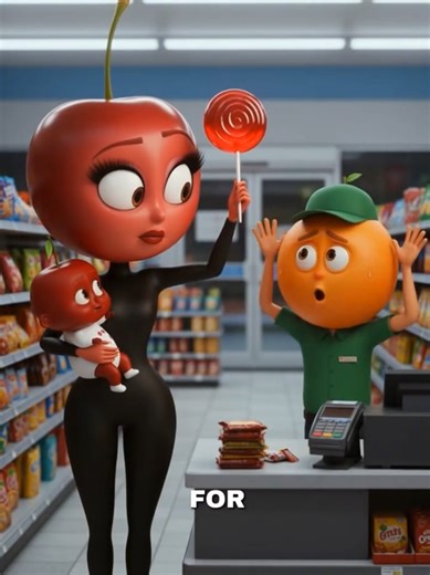 Cherry from Fruit Love Island Rescuing Baby Cherry #aicouple #aifruit #fruitloveisland #fruit #cherryontop