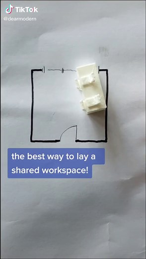 the best way to place two desks in one room! #fyp #foryoupage #fengshui #interiordesign #smallspace #homeoffice