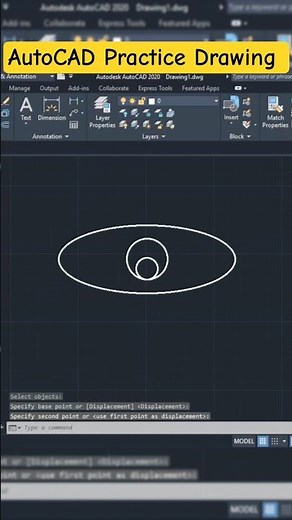 autocad practice drawing for beginners #autocad #cad #cadcamtechstudy