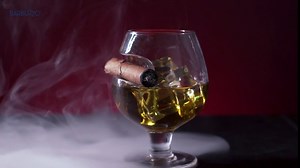 Barbuzzo Cigar Czar Cognac Glass - Brandy Snifter with Cigar Rest